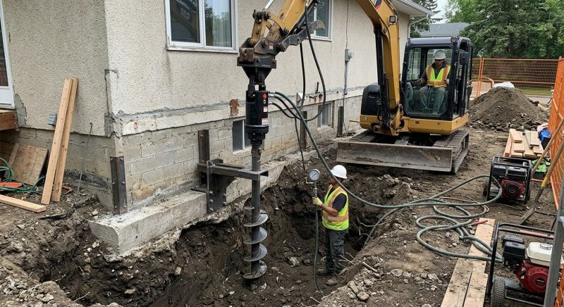 Helical Piers Installation in Columbus, OH