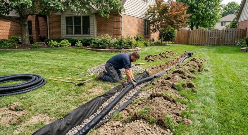 Hillside Drainage Installation in Tuscaloosa, AL